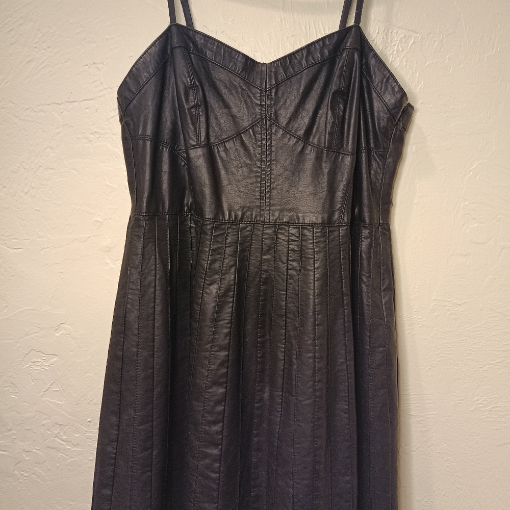 Faux leather Free People mini dress - Picture 2 of 7